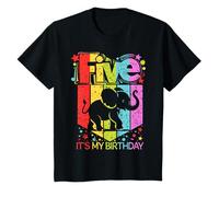 Kids 5th Birthday Boy Girl Five 5 Year Old Birthday Elephant T-Shirt