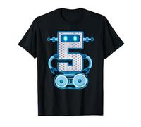 Kids 5th Birthday Boy Robot 5 Year Old Robotics T-Shirt