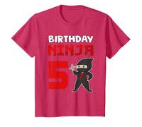 Kids 5th Birthday Ninja Funny 5 Year Old Ninja Costume T-Shirt
