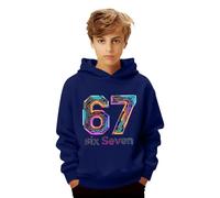 Kids' 6 7 Meme Christmas Jumper | Funny Boys & Girls Hoodie | Long Sleeve Pullover (Age 2-14) for Outdoor Sports and Everyday Comfortable Wear