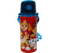 Kids 600ml Aluminium Water Bottle Push Button Flask with Strap for School