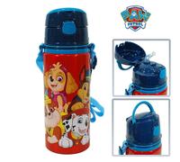 Kids 600ml Aluminium Water Bottle Strap Push Button Lid Leakproof School & Sport