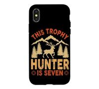 Kids 7 Year Old Hunting Birthday Party Duck Deer Hunter 7th Case for iPhone X/XS