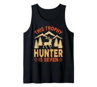 Kids 7 Year Old Hunting Birthday Party Duck Deer Hunter 7th Tank Top