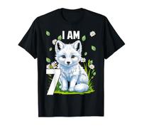 Kids 7 Years Old 7 Birthday Arctic Foxes Boy Girl Arctic Fox T-Shirt