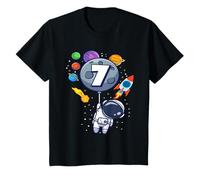 Kids 7th Birthday Astronaut 7 Year Old Birthday Boy T-Shirt