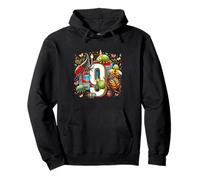 Kids 9th Birthday Bugs Insects Beetles Biology 9 Year Old Pullover Hoodie