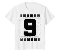 Kids 9th Birthday Keyboard Instrument Kids Pianists Piano Lovers T-Shirt