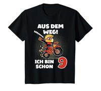 Kids 9th Birthday Out of the Way "Ich bin schon 9 Jahre Motorrad" [German T-Shirt