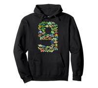 Kids 9th Birthday Sea Turtle Turtle Theme 9 Year Old Boys Pullover Hoodie