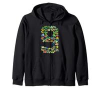 Kids 9th Birthday Sea Turtle Turtle Theme 9 Year Old Boys Zip Hoodie