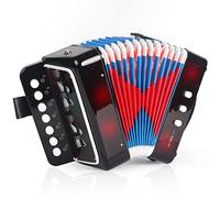 Kids Accordion, Horse 10 Keys Control Button Accordion Musical Instruments for Kids Children Beginners Lightweight and Environmentally-friendly
