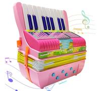 Kids Accordion Toy, 17Keys Button Accordion Musical Instrument, Preschool Educational Toy For Beginners Boys Girls Early Childhood Education, Music Enlightenment, Exercise Hand-eye Coordination