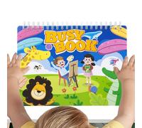 Kids Activity Book,Portable Double-Sided Learning Games - Shape Matching Workbook Puzzle Toys | for Education Entertainment Home School Kindergarten Airplane