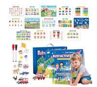 Kids Activity Books,Early Development Toys - Educational Quiet Activity Book,For Children Girls Boys Preschoolers Car Airplane Trip