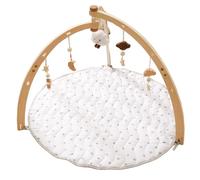 Kids Activity Gym - Wooden Play Center, with Soft Mat, Hanging Sensory Toys, Interactive montesseri Design, Engaging Babe Activity Station | Ideal Play Gym Setup for Girls Boys infent toldders Home