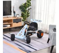Kids Adjustable Seat PP Pedal Go-Kart Blue/Orange