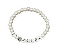 Kids Adjustable Star Letters Beaded Friendship Bracelets | Luminous Bead & Artificial Pearl Accessories, one size, Zinc, No Gemstone