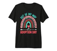 Kids Adopted Gotcha Rainbow Out of My Way It's Adoption Day Premium T-Shirt