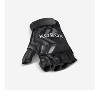 Kids/adult Medium-intensity 1 Knuckle Field Hockey Glove Fg510 - Black/grey