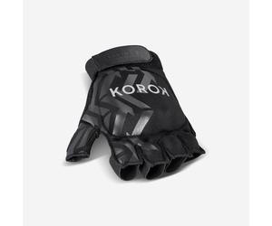 Kids/adult Medium-intensity 1 Knuckle Field Hockey Glove Fg510 - Black/grey