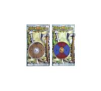 Kids Adult Viking Sword, Shield & Axe Set (Assorted Colours) Fancy Dress Age 5+