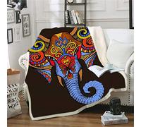 Kids Adults Fleece Throw Blanket Soft Warm, Ouduo 3D Printed Super Soft Comfy Fluffy Plush Blanket for Bedroom Sleeping and Camping for Bed Sofa (Elephant 4,130x150cm)