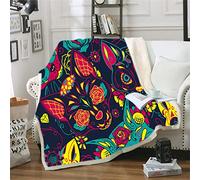 Kids Adults Fleece Throw Blanket Soft Warm, Ouduo 3D Printed Super Soft Comfy Fluffy Plush Blanket for Bedroom Sleeping and Camping for Bed Sofa (150x200cm,Cat 3)