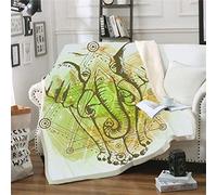 Kids Adults Fleece Throw Blanket Soft Warm, Ouduo 3D Printed Super Soft Comfy Fluffy Plush Blanket for Bedroom Sleeping and Camping for Bed Sofa (Elephant 2,150x200cm)