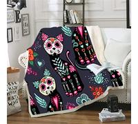 Kids Adults Fleece Throw Blanket Soft Warm, Ouduo 3D Printed Super Soft Comfy Fluffy Plush Blanket for Bedroom Sleeping and Camping for Bed Sofa (130x150cm,Cat 1)