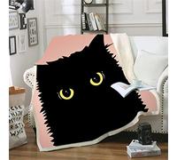 Kids Adults Fleece Throw Blanket Soft Warm, Ouduo 3D Printed Super Soft Comfy Fluffy Plush Blanket for Bedroom Sleeping and Camping for Bed Sofa (150x200cm,Cat 5)