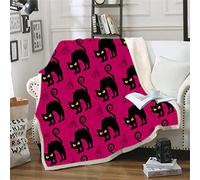 Kids Adults Fleece Throw Blanket Soft Warm, Ouduo 3D Printed Super Soft Comfy Fluffy Plush Blanket for Bedroom Sleeping and Camping for Bed Sofa (130x150cm,Cat 8)