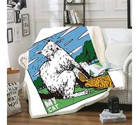 Kids Adults Fleece Throw Blanket Soft Warm, Ouduo 3D Printed Super Soft Comfy Fluffy Plush Blanket for Bedroom Sleeping and Camping for Bed Sofa (150x200cm,Cat 7)