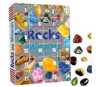 Kids Advent Calendar 2023 with 24 Rock Stones and Minerals Christmas Countdown Calendar Christmas Kids for Girls Boys Exploring Learning|Advent Calendars