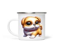 Kids Adventures Chiot White Enamel Mug - 354 ml, Perfect for Hot and Cold Drinks, Robust and Fun