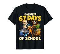 Kids AI Meme 67 Days School Student Catchphrase Brainrot Boy T-Shirt
