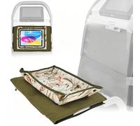 Kids Airplane Tray Table Cover with Tablet Holder | Toddler Travel Essential Activity Lap Tray for Flying, Train & Car Trips | Fabric Pockets & Waterproof Surface, Mess-Free Activity Organiser(Gibbon)