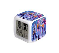 Kids Alarm Clock, 7 Color Digital Wake Up Clocks LED Night Light Clock with Date Calendar Temperature for Students Boys Girls