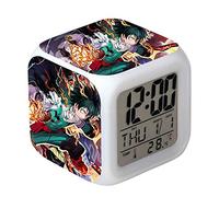 Kids Alarm Clock, My Hero Academia Anime Digital Clock Birthday Presents for the Children's Bedroom Night Light Clocks Multifunctional Alarm Clock USB Charging LED Lights Anime Watch Toy