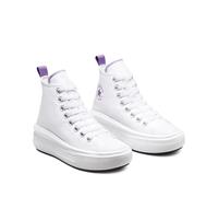 Kids All Star Move Foundational Canvas High Top Trainers White