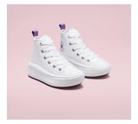 Kids All Star Move Foundational Canvas High Top Trainers White