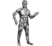 Kids Android Morphsuit Boys Girls Robot Monster Halloween Fancy Dress Costume