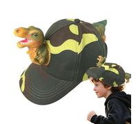 Kids Animal Hat | Boys Dinosaur Baseball Hat | Casual Wear Sun Protection Fashion, Trendy Costume for Birthday Halloween Camping Zoo Trip