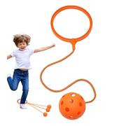Kids Ankle Skip Ball, Soft Rubber Outdoor Jump Toy Set - 6 Colour Assorted Multi-Player Game, Develops Coordination - For 3-8 Year Old Kindergarten Backyard Beach Party