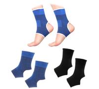 Kids Ankle Support Compression Socks Elastic Breathable 2Pair for Sports Jogging Running Gymnast Fitness Protector Child Foot Brace Knitted Sleeves for Boy Girl Stabilize Joints Arthritis Pain Relief