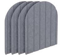 Kid's Anti Collision Wall Padding,4 Pcs 32x43cm Felt 3D Wall Stickers Self Adhesive Upholstered Wall Panels for Bedrooms,Children's Room,Dance Club (Light Grey)