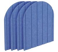 Kid's Anti Collision Wall Padding,4 Pcs 32x43cm Felt 3D Wall Stickers Self Adhesive Upholstered Wall Panels for Bedrooms,Children's Room,Dance Club (Blue)