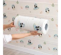 Kid's Anti Collision Wall Padding,40x200cm Self-Adhesive 3D Wall Stickers Headboard Bed Upholstered Padded Wall Panels for Children's Room,Dance Club (Space Bear)