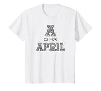 Kids April Name Shirt Alphabet A is for April T-Shirt