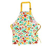 Kids Apron, Pure Cotton Children Artists Aprons Child Chef Aprons (White 1, S)